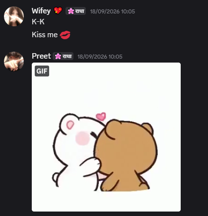 Chat with kiss me and a cute bear gif